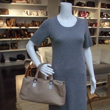 Chanel Leather Square Stitched Large Tote Beige 2 of 16