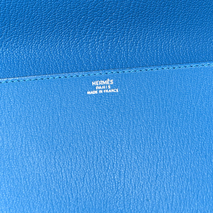 Hermes Chevre Mysore Medor 23 Clutch Bleu Hydra 6 of 8