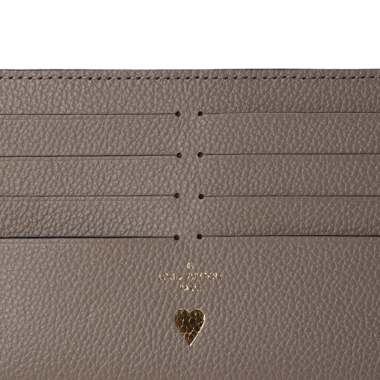 Louis Vuitton Calfskin Felicie Chain Wallet Card Holder Insert Tourterelle 8 of 8