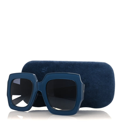 Gucci Acetate Square Web Frame GG0178S Sunglasses Navy 8 of 8