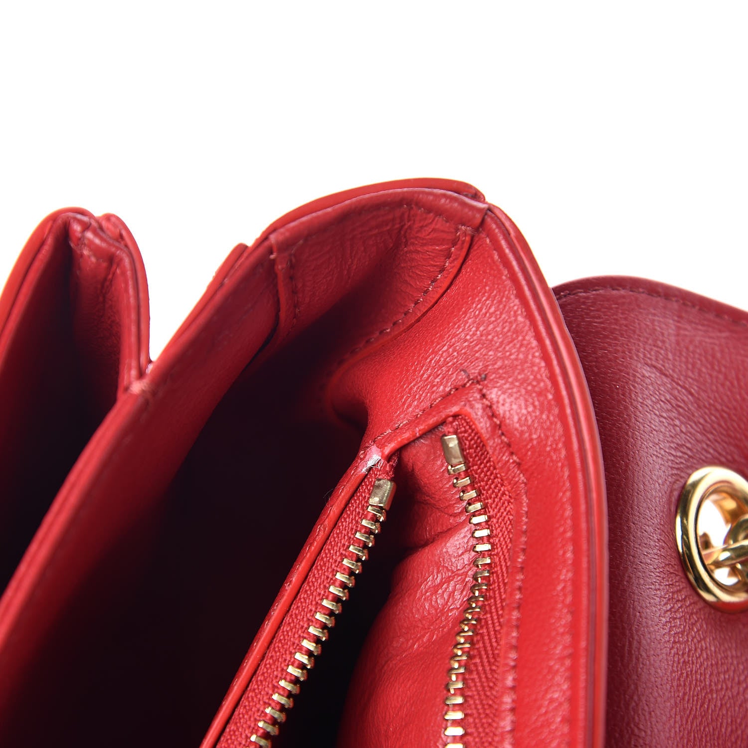Celine Shiny Calfskin Small C Bag Red 10 of 11