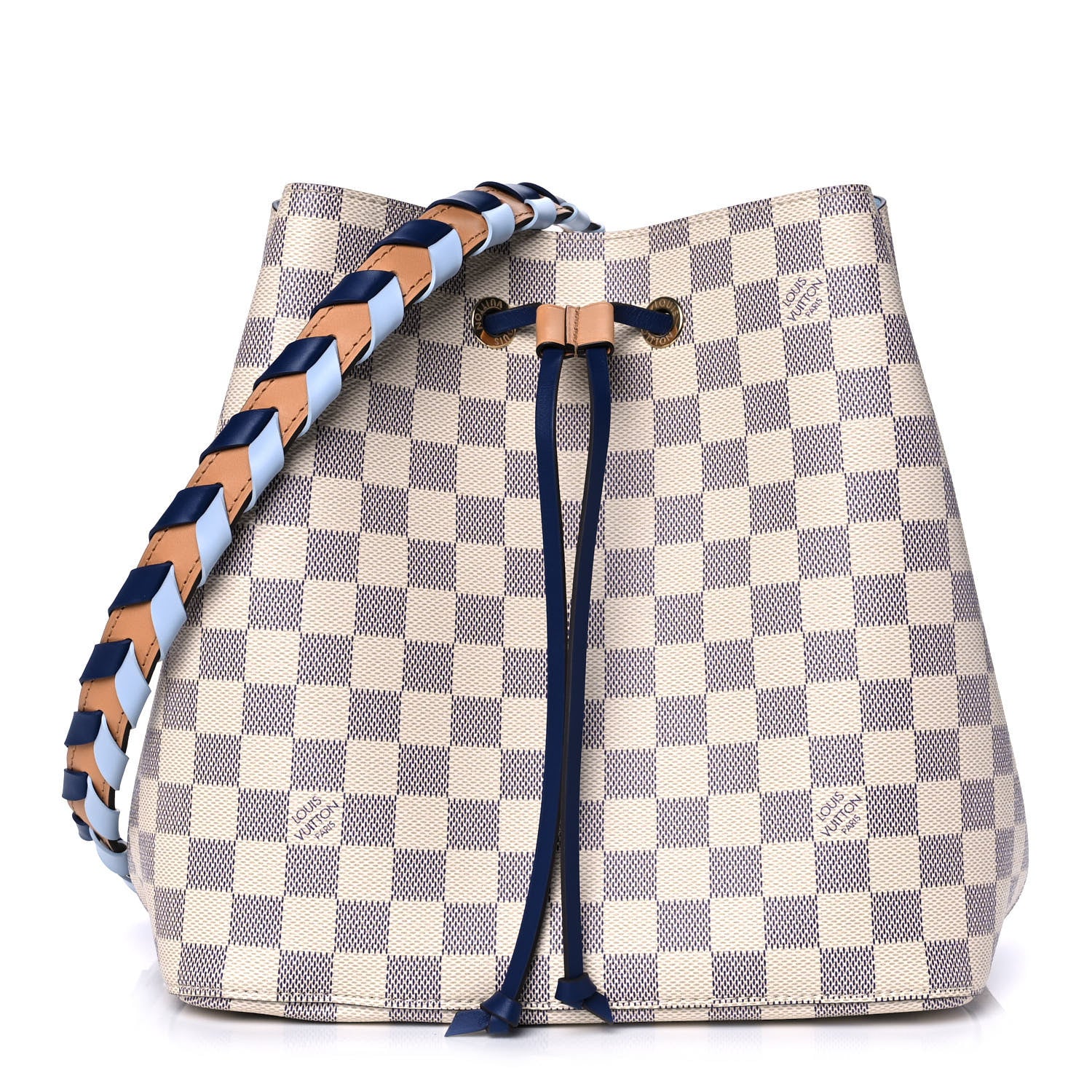 Louis Vuitton Damier Azur Braided Neonoe MM Blue 1 of 12