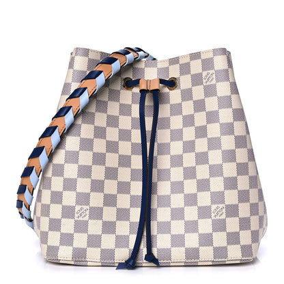 Louis Vuitton Damier Azur Braided Neonoe MM Blue 1 of 12