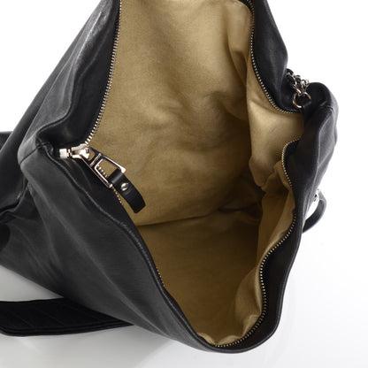 Jimmy Choo Lambskin Biker Large Hobo Black 4 of 6