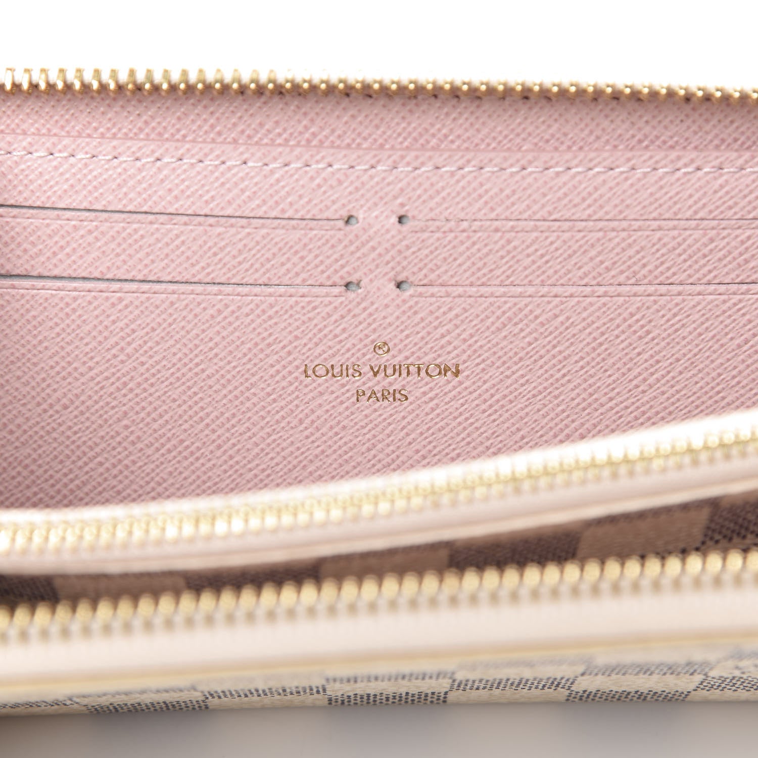 Louis Vuitton Damier Azur Clemence Wallet Rose Ballerine 6 of 11