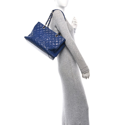 Chanel Caviar Quilted Grand Shopping Tote GST Blue 2 of 11