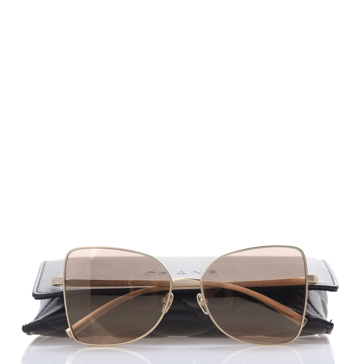 Metal Butterfly Sunglasses 4263-T Gold Pink