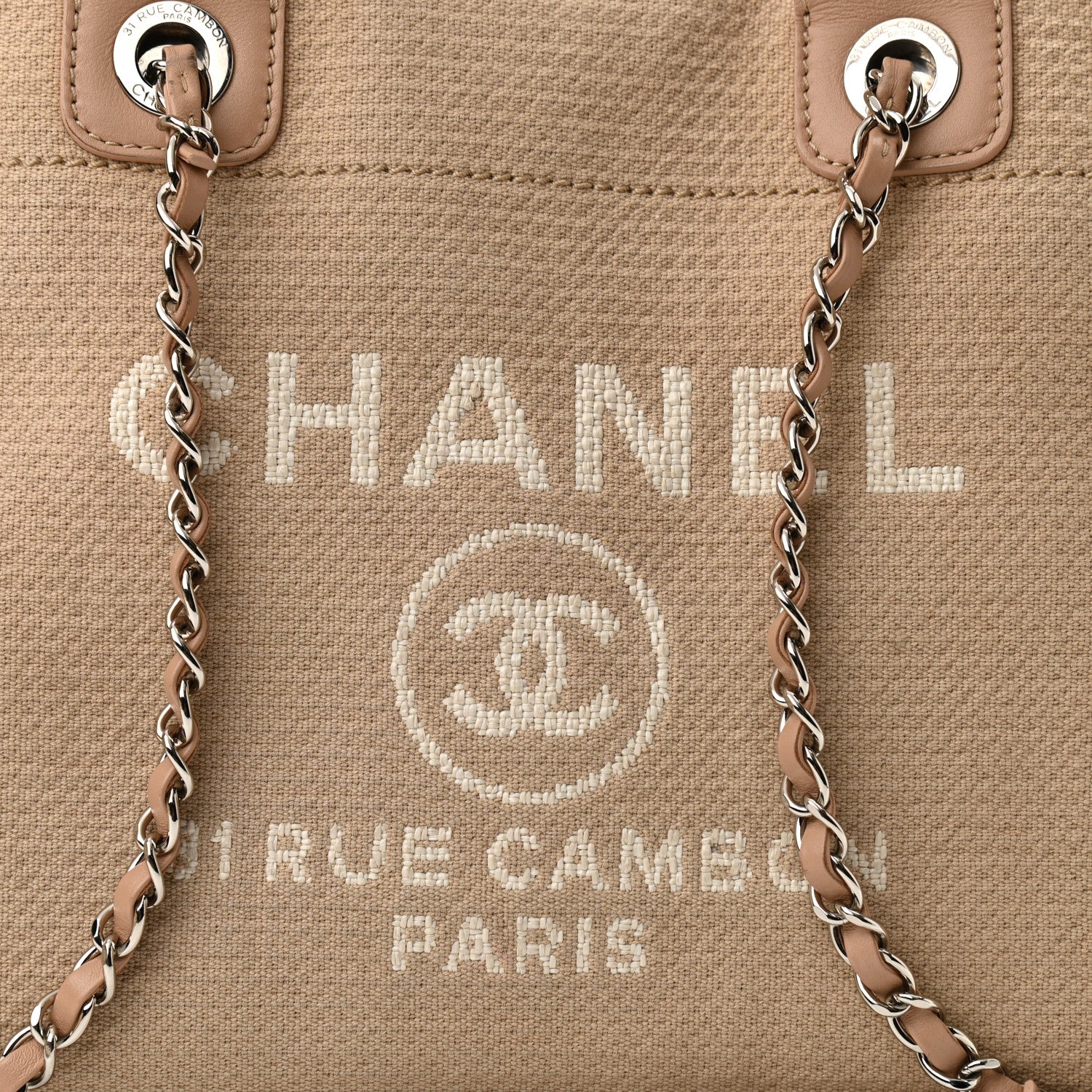 Chanel Mixed Fibers Small Deauville Tote Beige 9 of 14