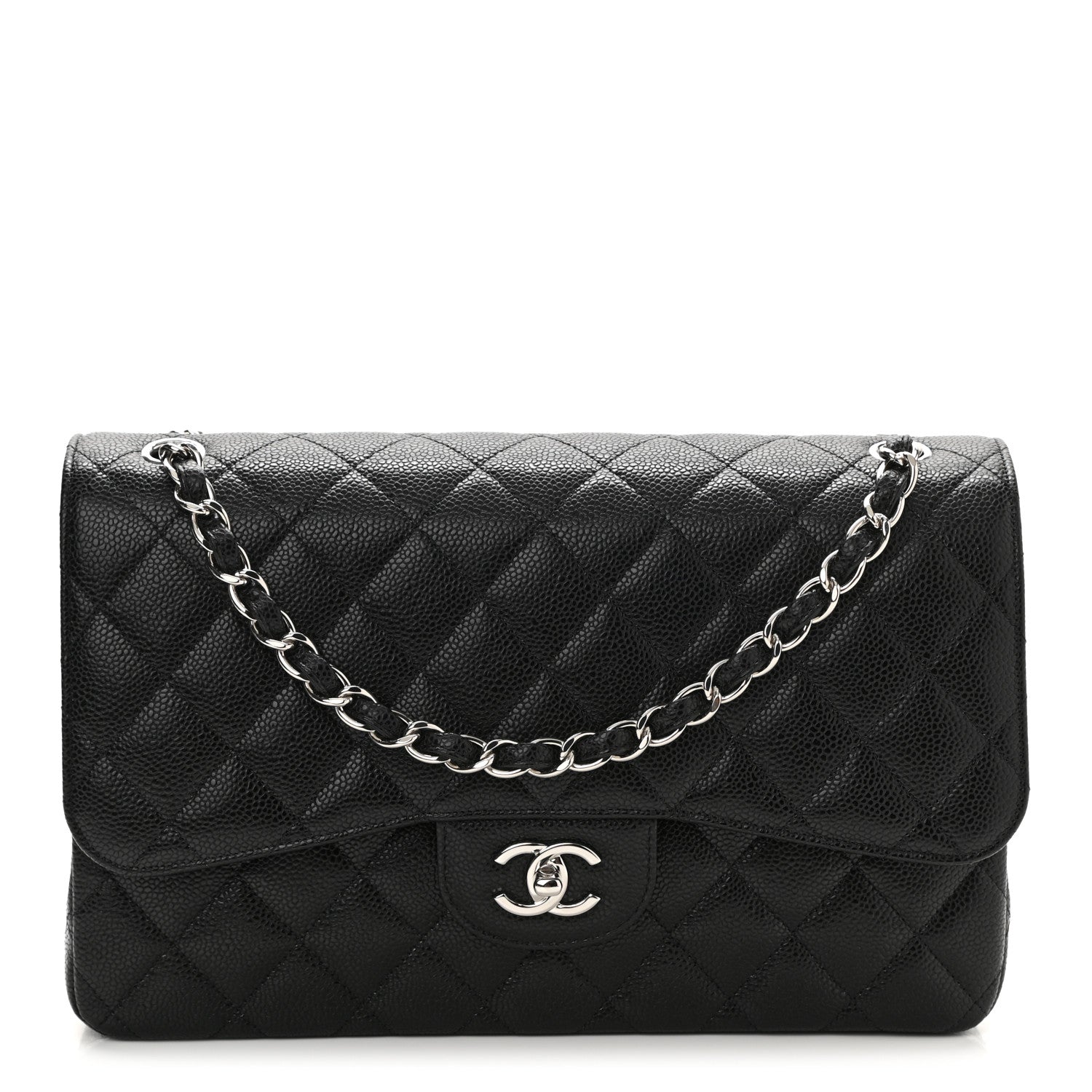 Chanel Caviar Quilted Jumbo Double Flap Black 1 of 11