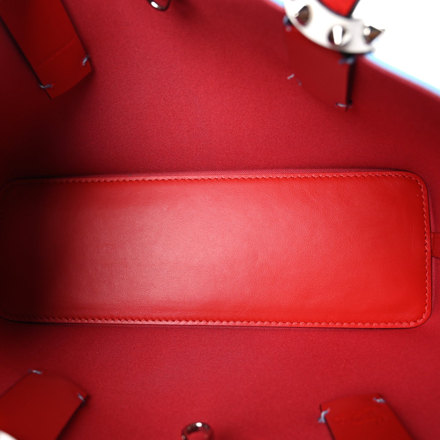 Patent Calfskin Spikes Mini East West Cabata Tote Splash