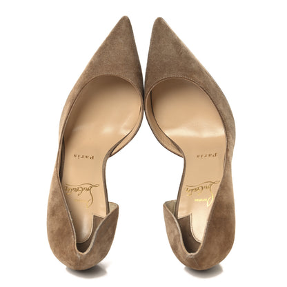 Christian Louboutin Veau Velour Iriza 100 Pumps 37.5 Cappucino 2 of 9