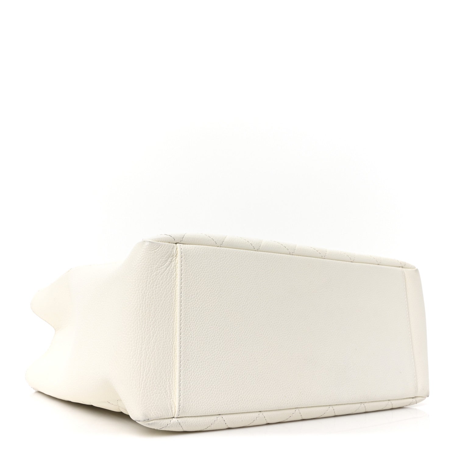 Chanel Caviar Quilted Grand Shopping Tote GST White 4 of 10