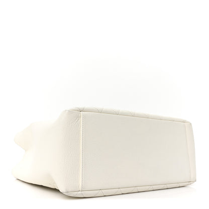 Chanel Caviar Quilted Grand Shopping Tote GST White 4 of 10