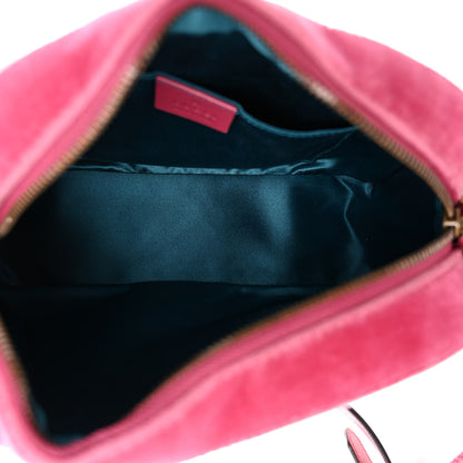 Gucci Velvet Matelasse Small GG Marmont Chain Shoulder Bag Light Raspberry Rose 5 of 10