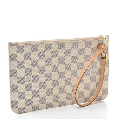 Louis Vuitton Damier Azur Neverfull MM GM Pochette 3 of 9