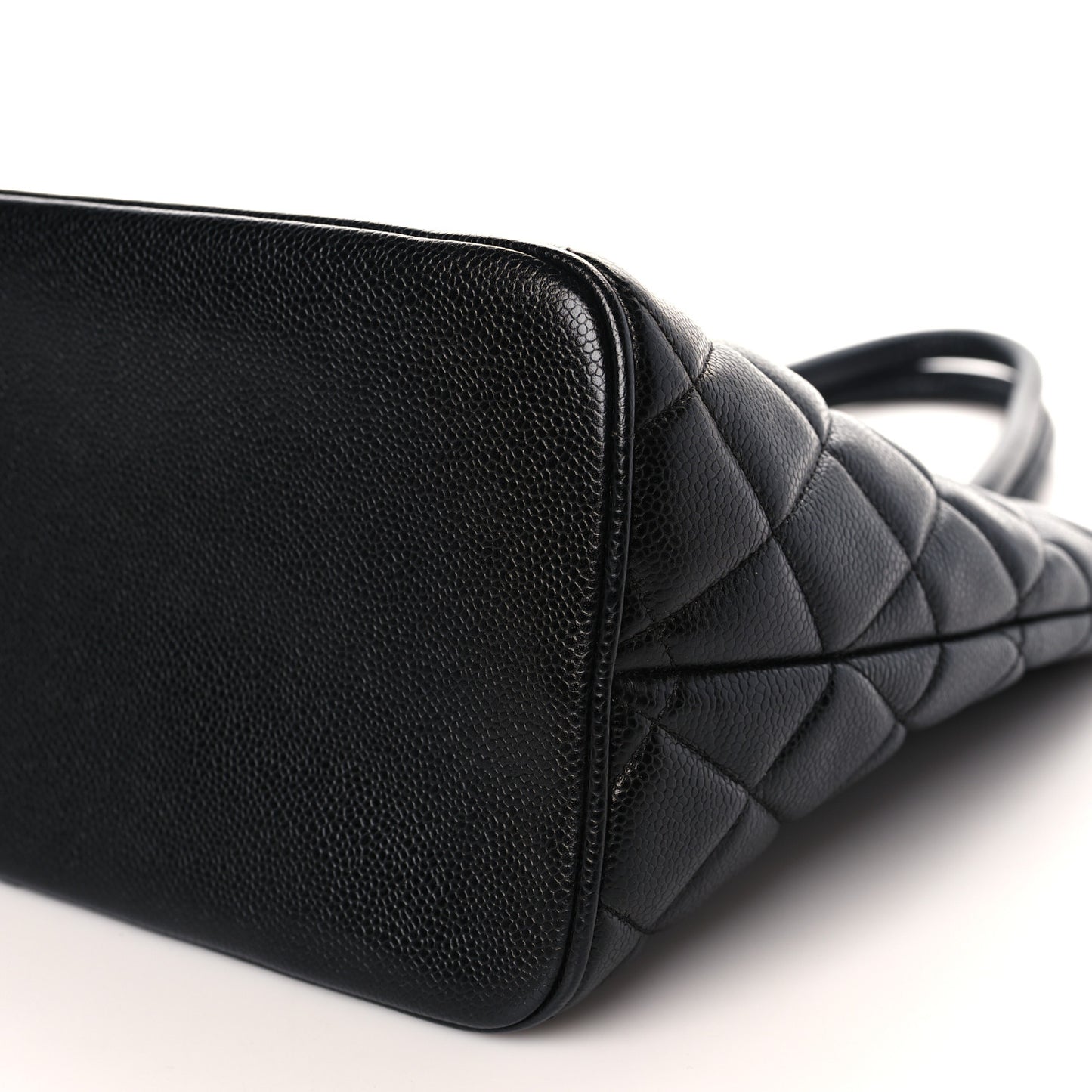 Caviar Quilted Medallion Tote Black
