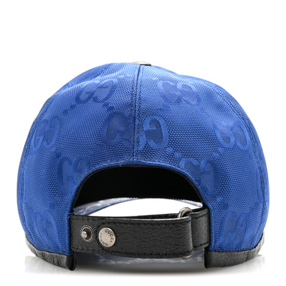 Gucci Econyl Nylon Monogram Off The Grid Baseball Hat M Orient Blue Black 5 of 9