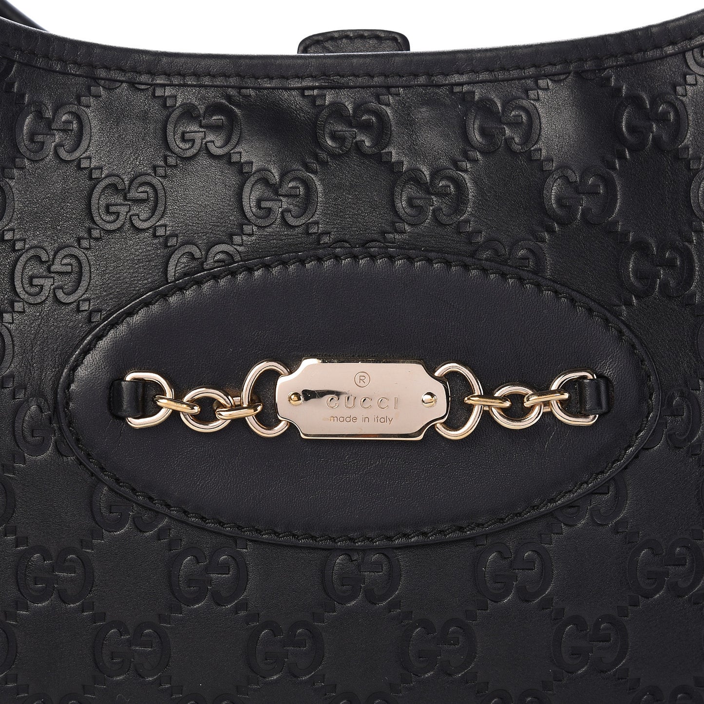 Guccissima Punch Hobo Black