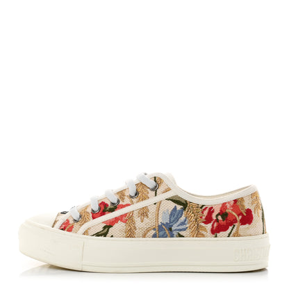Christian Dior Canvas Floral Embroidered Womens Walk'N'Dior Low Top Sneakers 35.5 Multicolor 1 of 9