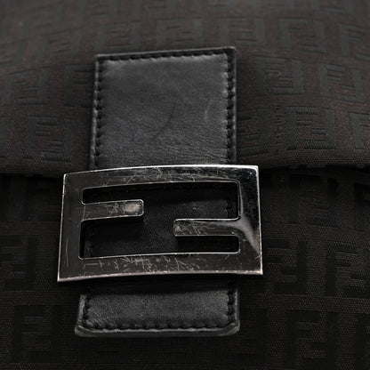 Fendi Zucchino Tube Messenger Bag Black 12 of 13