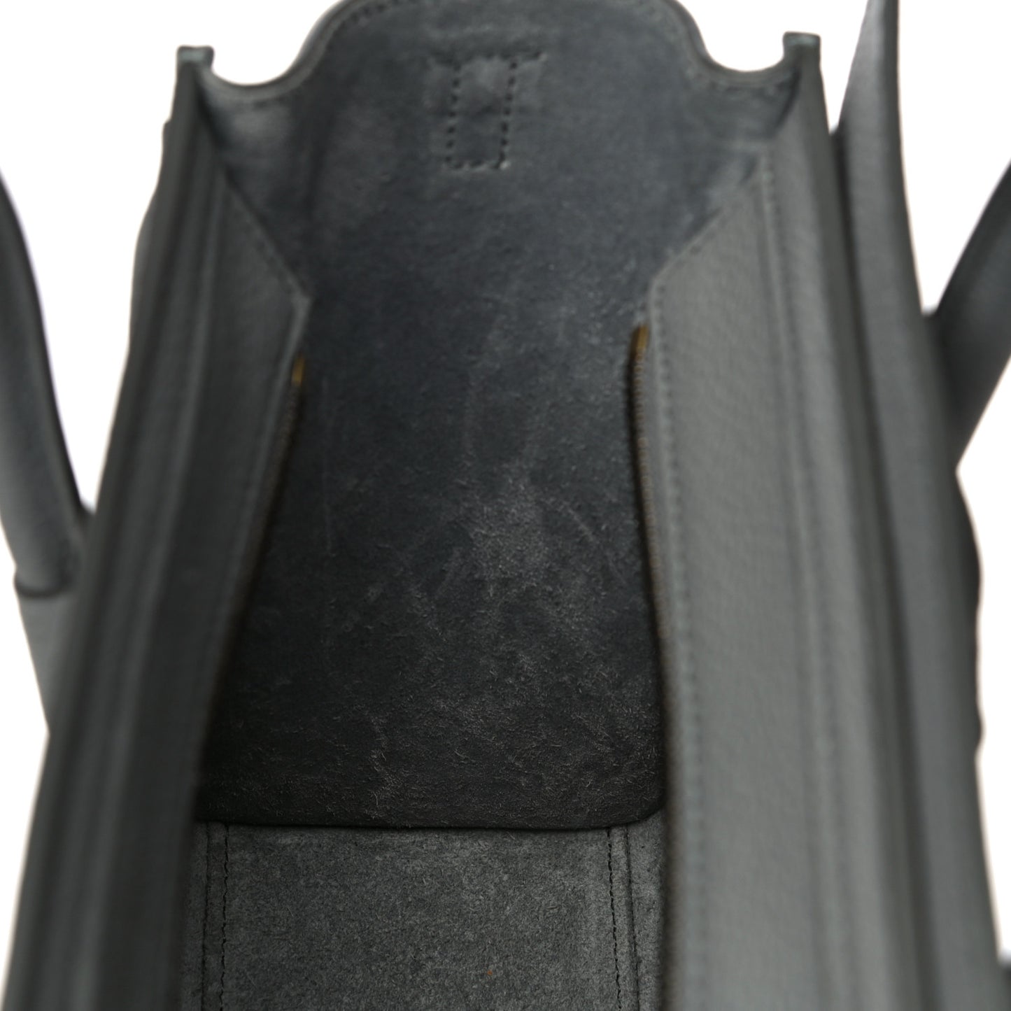 Baby Drummed Calfskin Nano Luggage Kohl