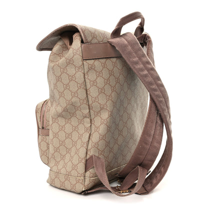 Gucci GG Supreme Monogram Medium Single Buckle Rucksack Backpack Beige 2 of 10