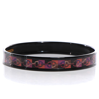 Hermes Enamel Printed Optique Chaine d'Ancre Narrow Bracelet 65 Purple 5 of 6