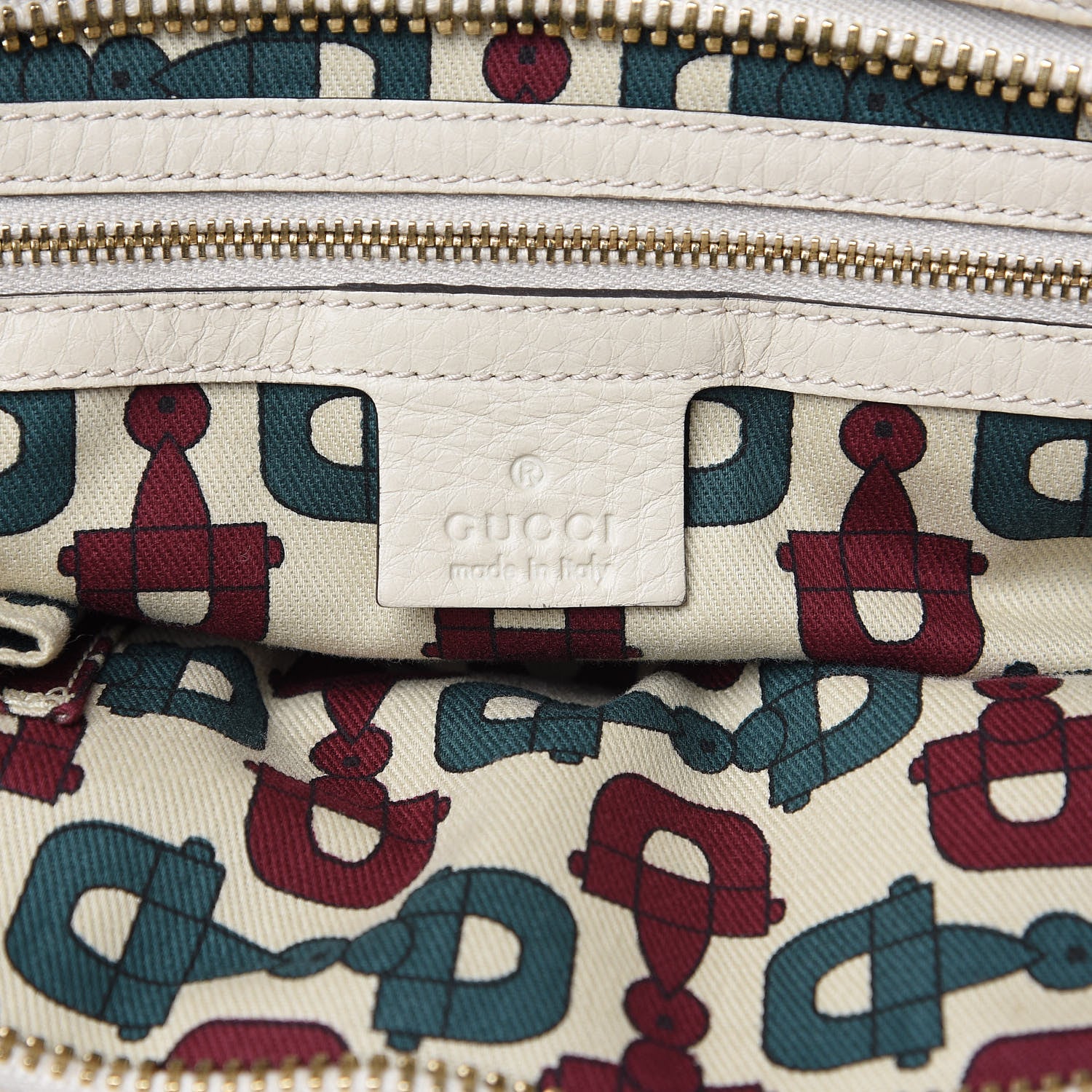 Gucci Calfskin Guccissima Large Signoria Tote Off White 5 of 13