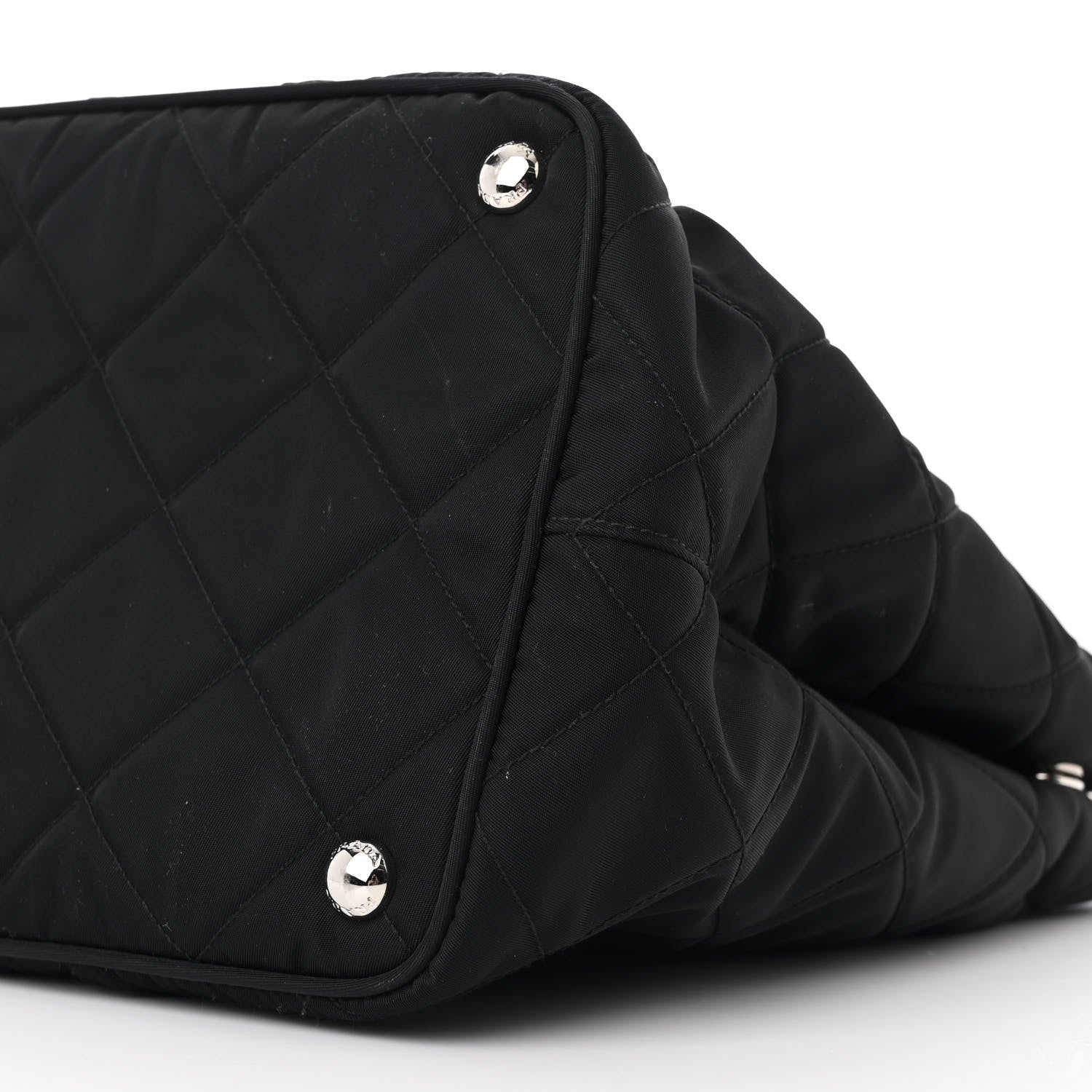 Prada Nylon Tessuto Impuntu Quilted Tote Black 10 of 11