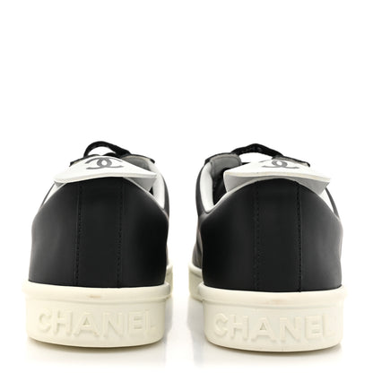 Chanel Calfskin CC Womens Sneakers 35.5 Black 4 of 9