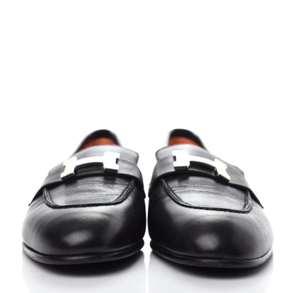 Hermes Goatskin Paris Loafers 36.5 Black 2 of 11