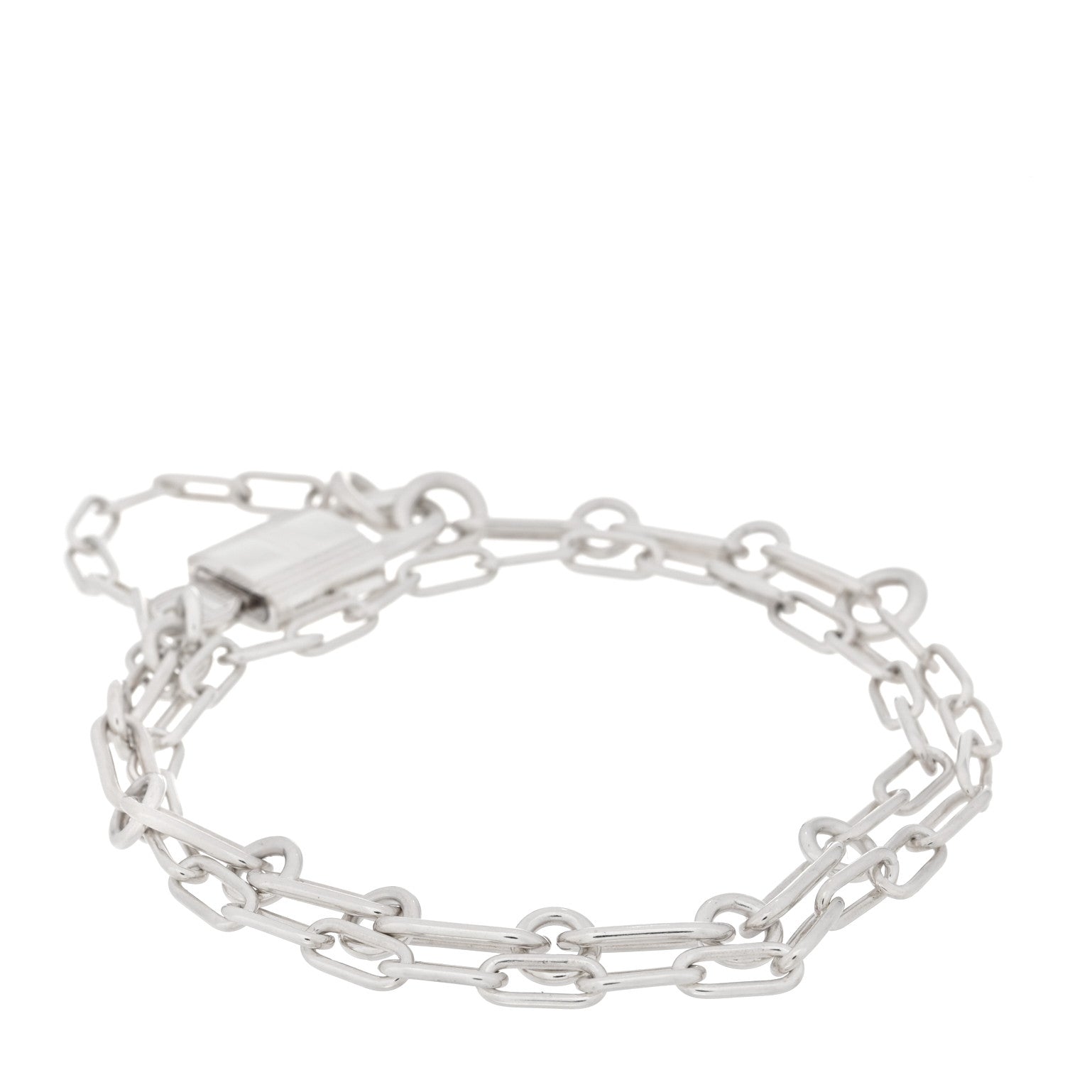 Hermes Sterling Silver PM Kelly Cadenas Wrap Bracelet 3 of 3