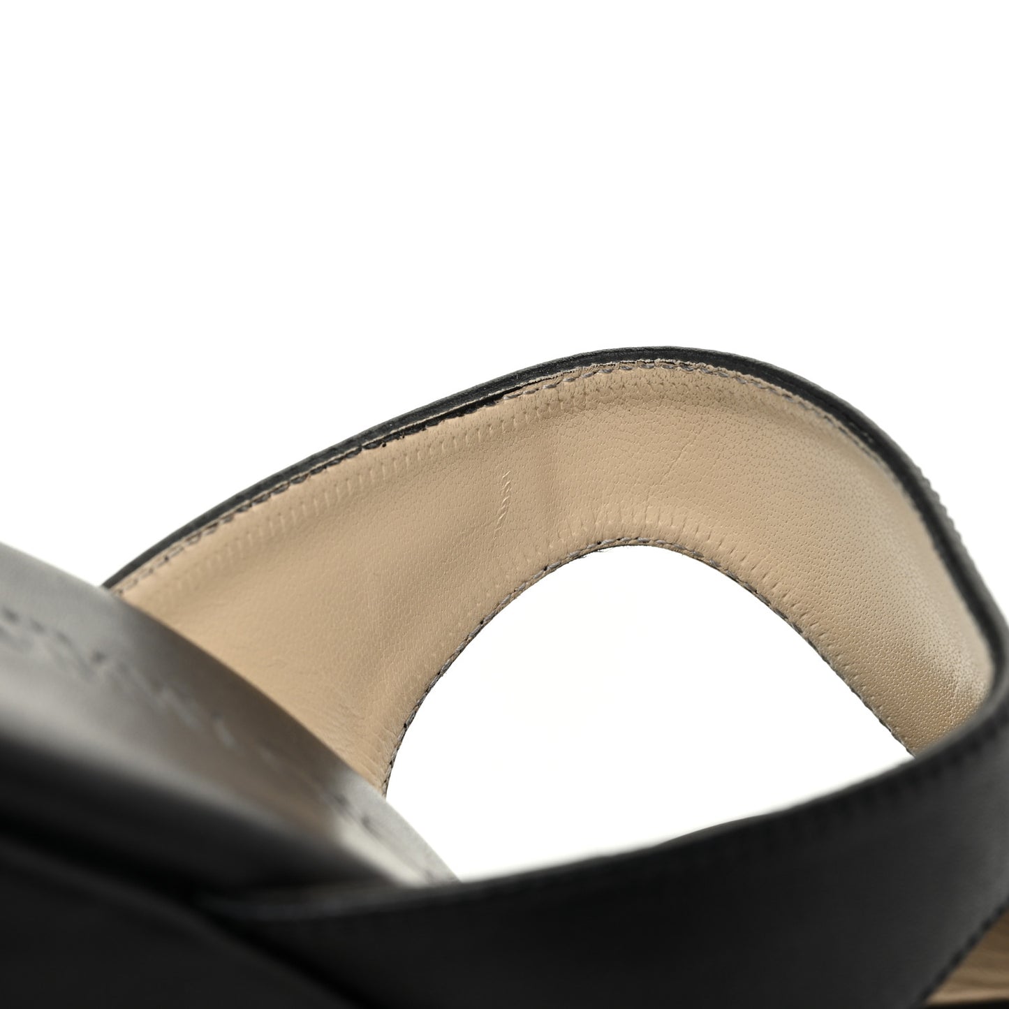 Calfskin Pledge T-Strap Espardille Wedge Sandals 38 Black