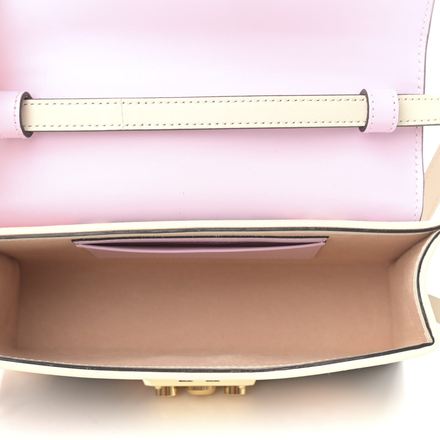 GG Supreme Monogram Les Pommes Mini Padlock Top Handle Shoulder Bag Beige Ebony Multicolor Cotton Candy Pink