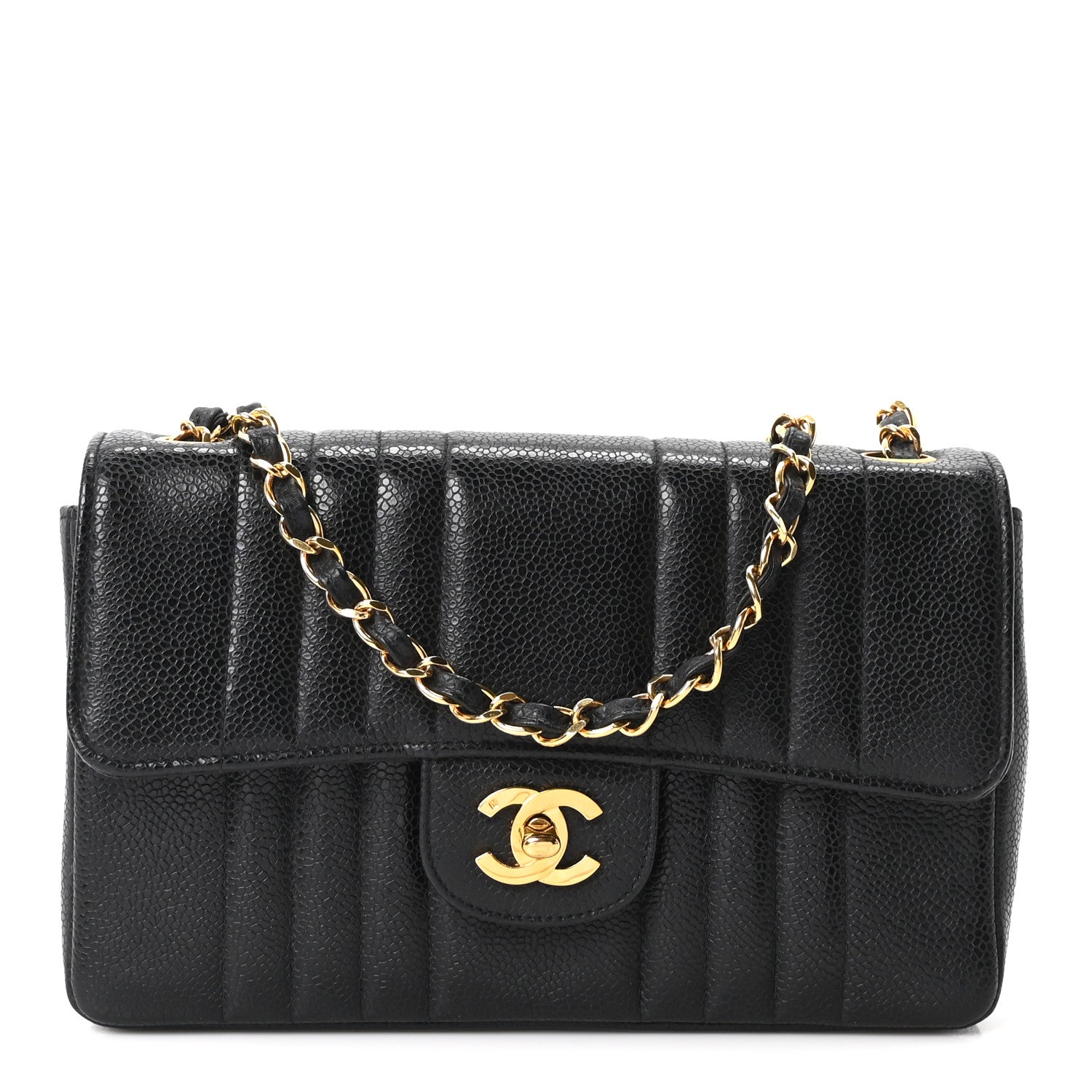 Chanel Caviar Vertical Quilted Small Single Flap Black 1 of 10