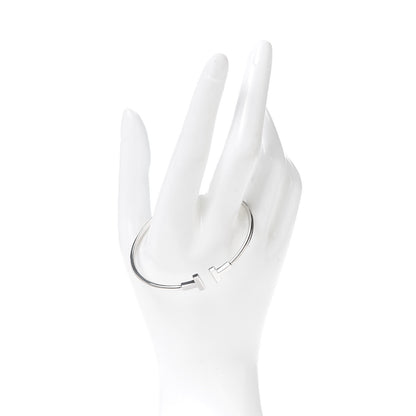 Tiffany 18K White Gold T Wire Bracelet 2 of 5