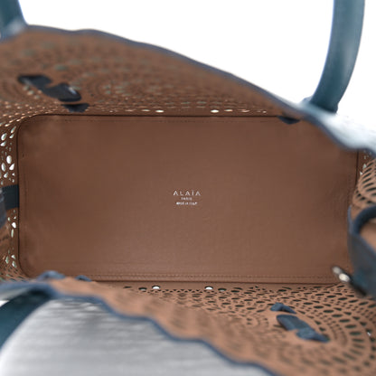 Alaia Calfskin Vienne Mina 25 Bag Bleu Ardoise 6 of 10