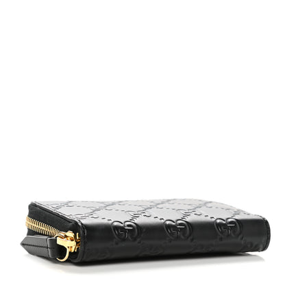 Gucci Guccissima Zip Around Card Case Black 4 of 7