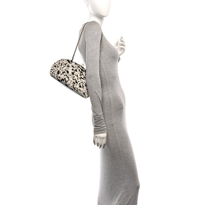 Chanel Lambskin Pony Hair Printed Clutch With Chain Black White 2 of 11