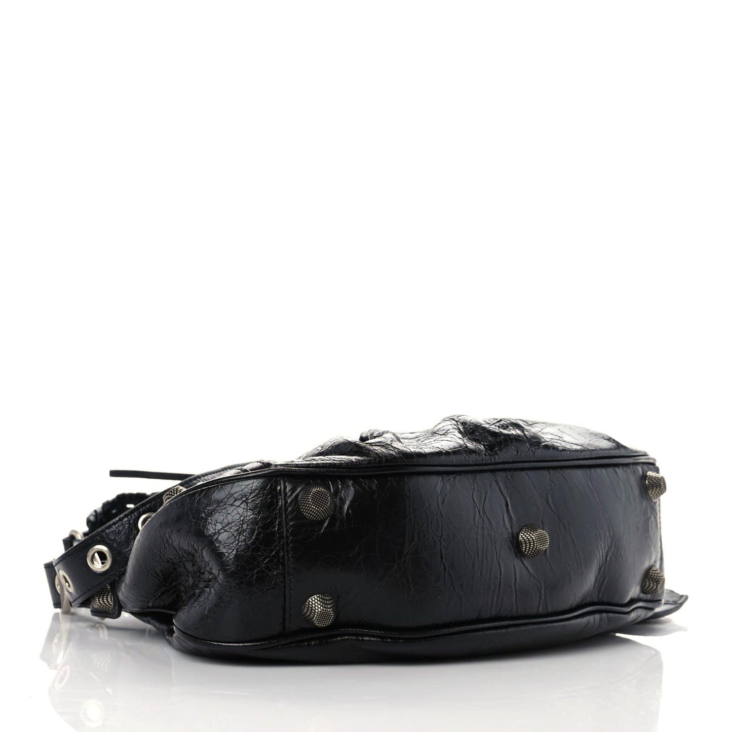 Agneau Arena Small Le Cagole Shoulder Bag Black