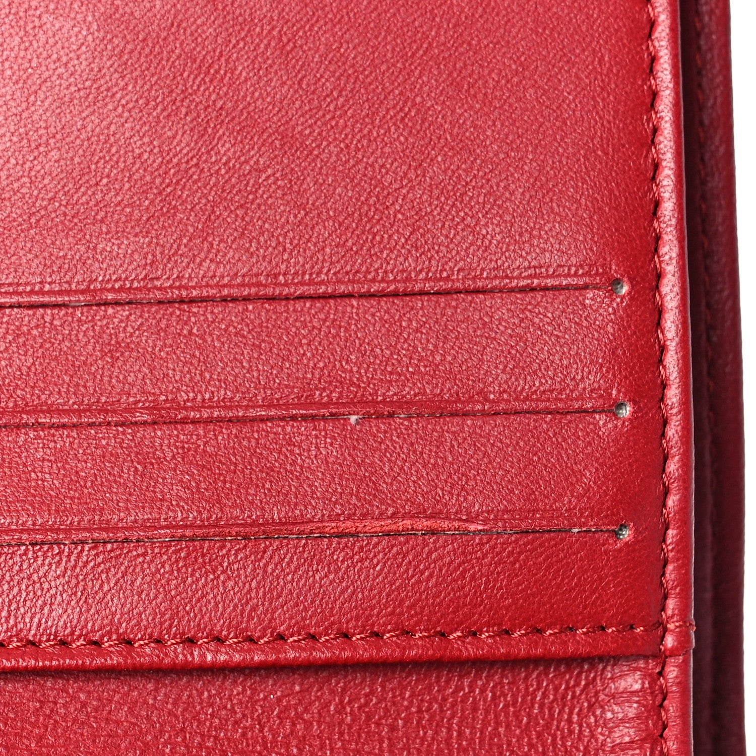 Chanel Lambskin Camellia Embossed Compact French Flap Wallet Red 9 of 12