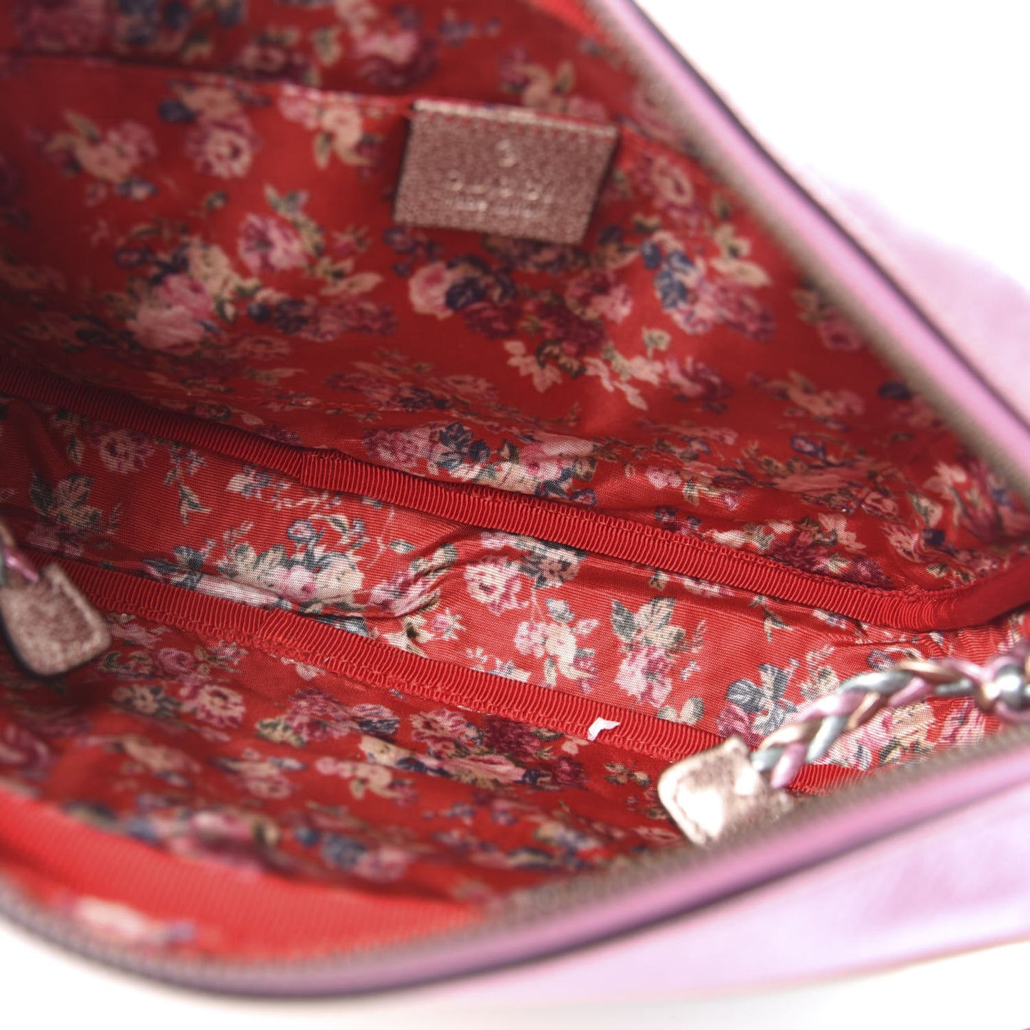 Laminated Nappa Trapuntata Small Zumi Shoulder Bag Rosa Lago Rame