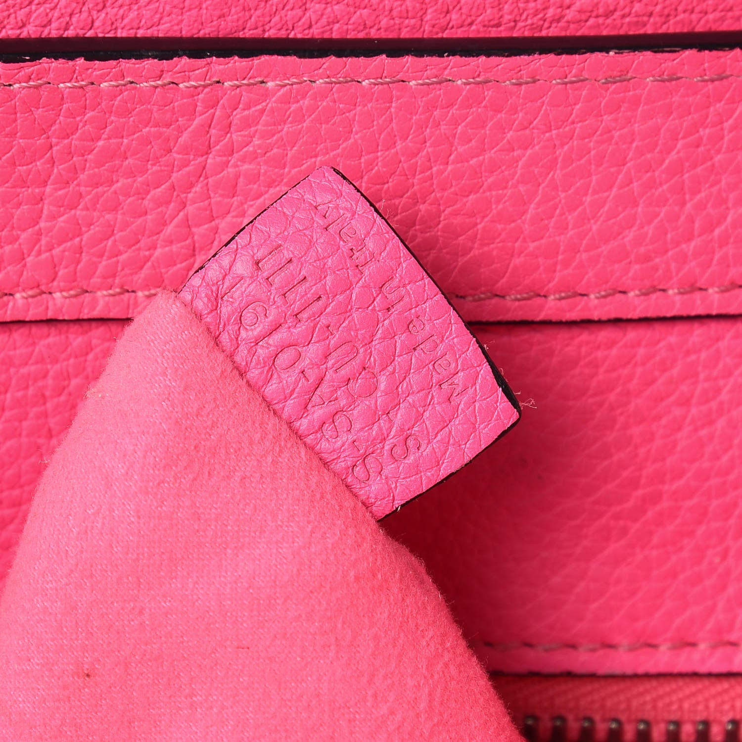 Celine Drummed Calfskin Mini Luggage Fluo Pink 10 of 20