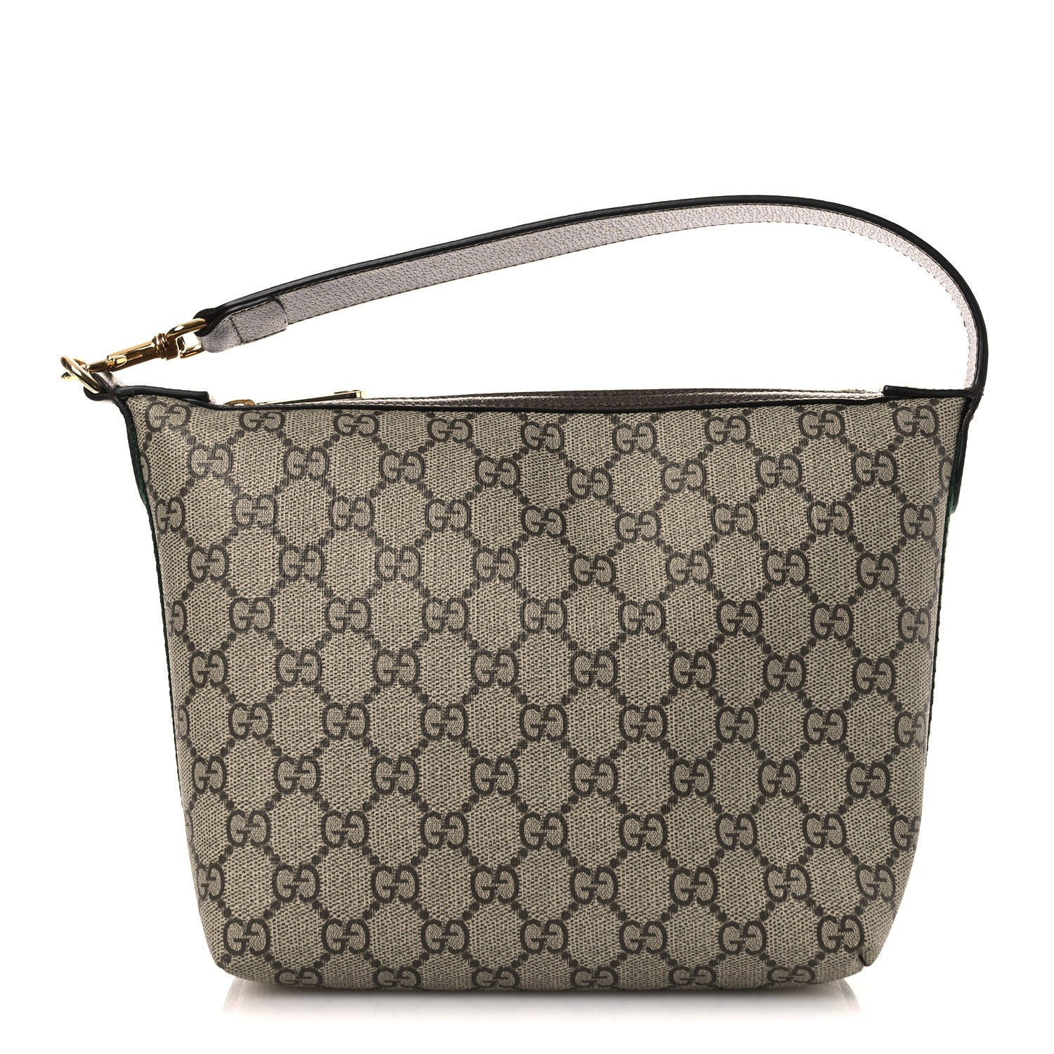 Gucci GG Supreme Monogram Textured Calfskin Web Super Mini Ophidia Shoulder Bag Beige Ebony New Acero 1 of 11