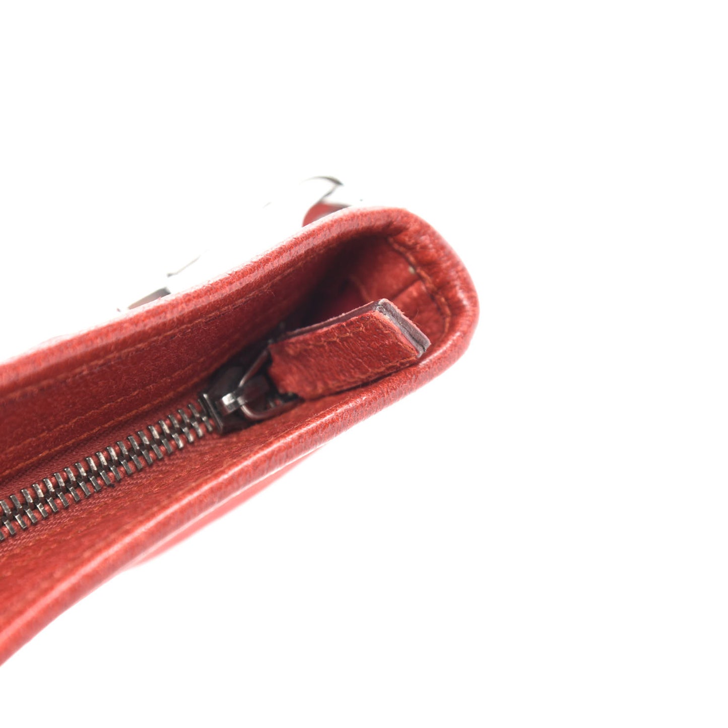 Monogram Medium Flat Messenger Bag Red