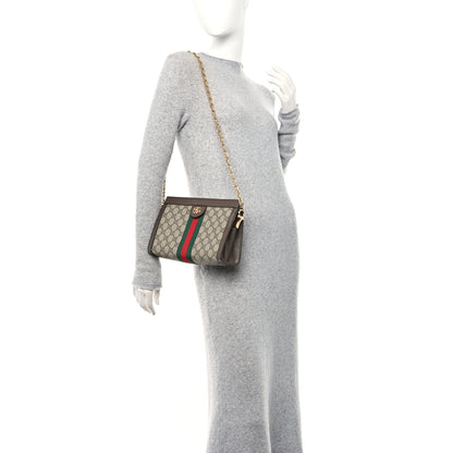 Gucci GG Supreme Monogram Web Small Ophidia Chain Shoulder Bag Brown 2 of 12
