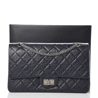Chanel Aged Calfskin Quilted 2.55 Reissue 227 Flap Navy Blue 11 of 11