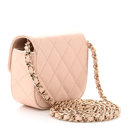 Chanel Caviar Quilted Mini Clutch With Chain Light Beige 3 of 11