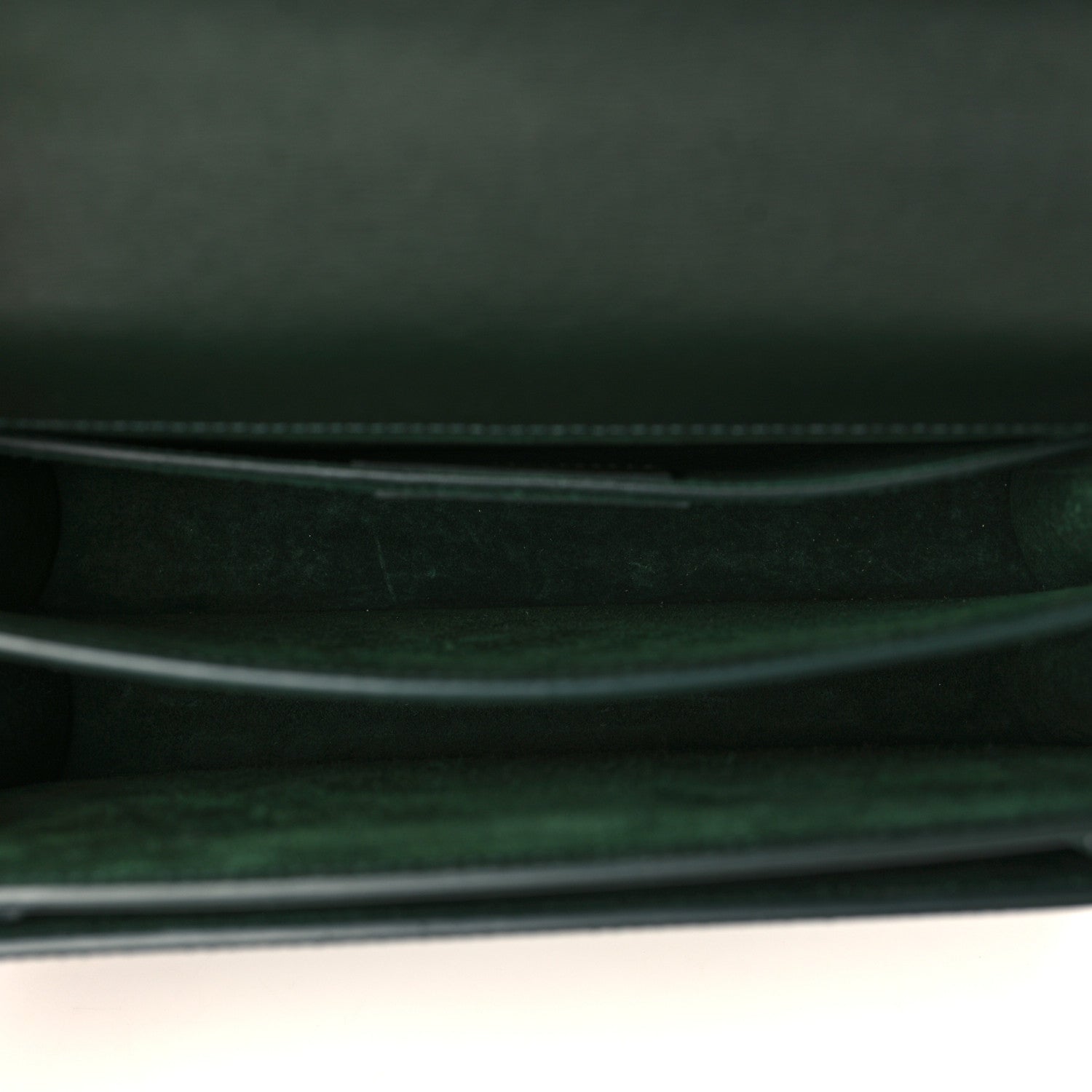 Saint Laurent Calfskin Medium Monogram Sunset Dark Green 5 of 9
