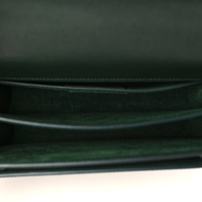 Saint Laurent Calfskin Medium Monogram Sunset Dark Green 5 of 9